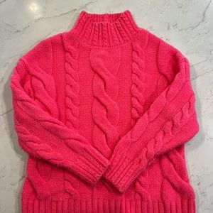 Anthropologie hot pink sweater